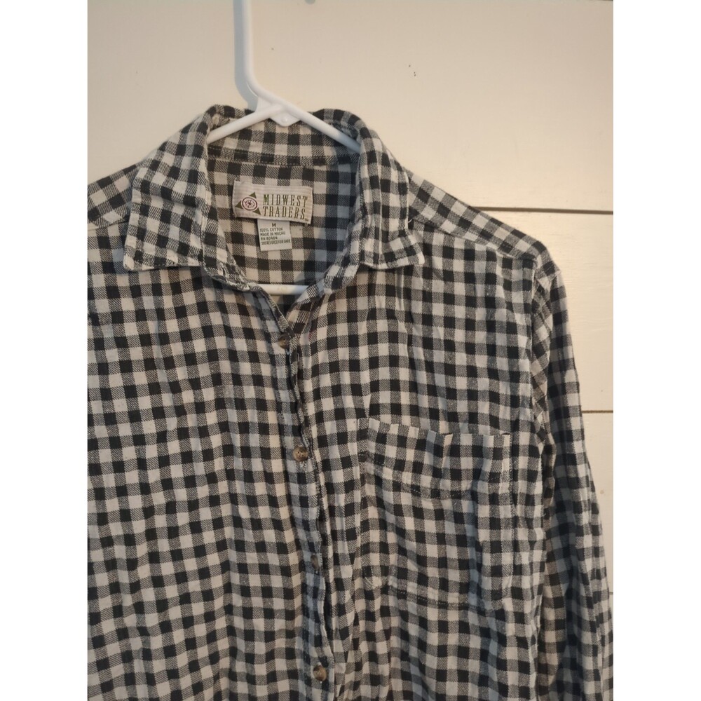 Vintage Midwest traders 100% cotton Buffalo check plaid medium fall winter core